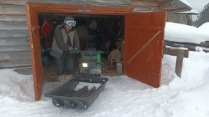 Зимняя покатушки мототолкачах, испытания на Крутой горке