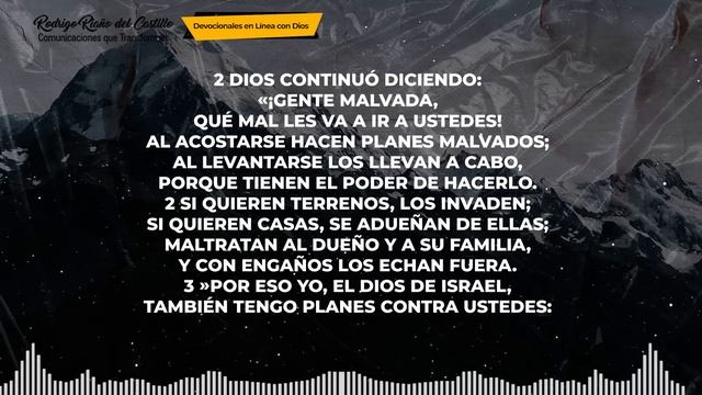 LA BIBLIA EN UN AÑO/Día 344 Miqueas 1-3 смотреть онлайн