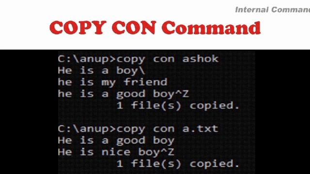 CMD INTERNAL COMMANDS - MS DOS | CMD COMMANDS | HOW TO USE CMD COMMAND | MEMORY RESIDENT COMMAND