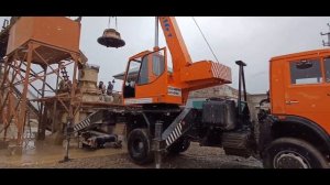 Сборка Дробилки после ремонта Автокран Клинци Камаз 16 тонн