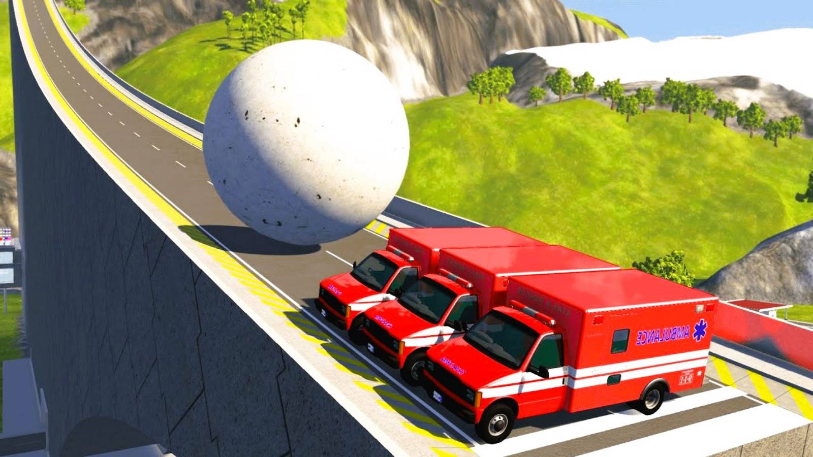 Огромный МЯЧ vs Машины - BeamNG.drive игра про машины смотреть онлайн