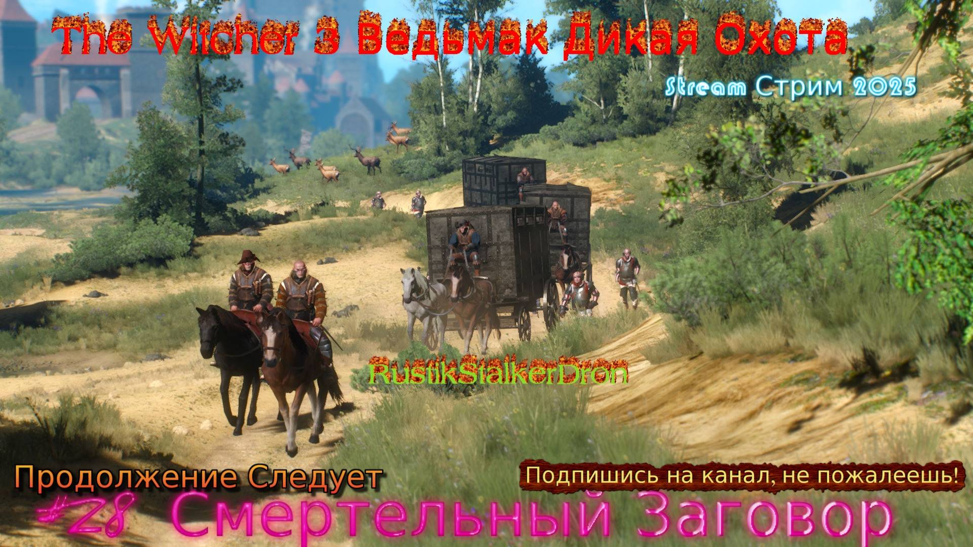 The Witcher 3 Ведьмак Дикая Охота Stream стрим 2025 Полное прохождение #28 Смертельный Заговор