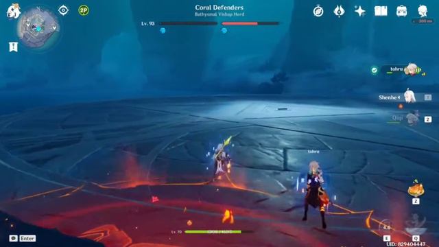 Fighting Invisible Bathysmal Vishap (Coral Defenders) in Enkanomiya | Genshin Impact смотреть онлайн