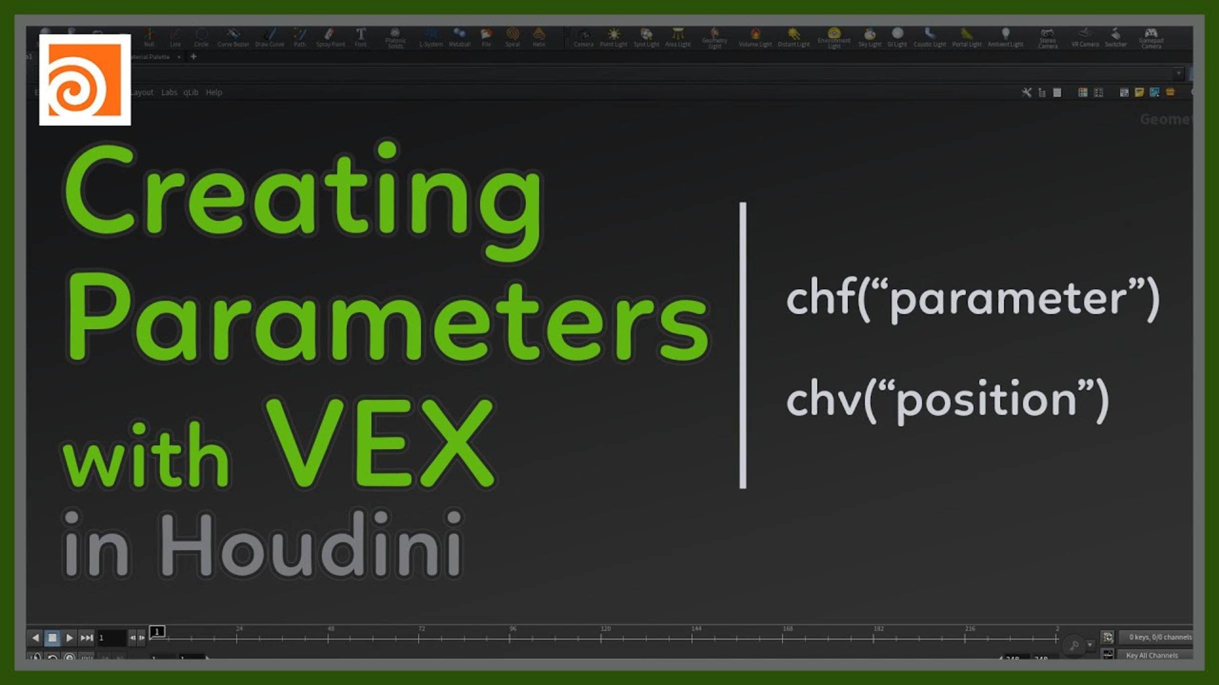 66 Creating Parameters in VEX with Houdini