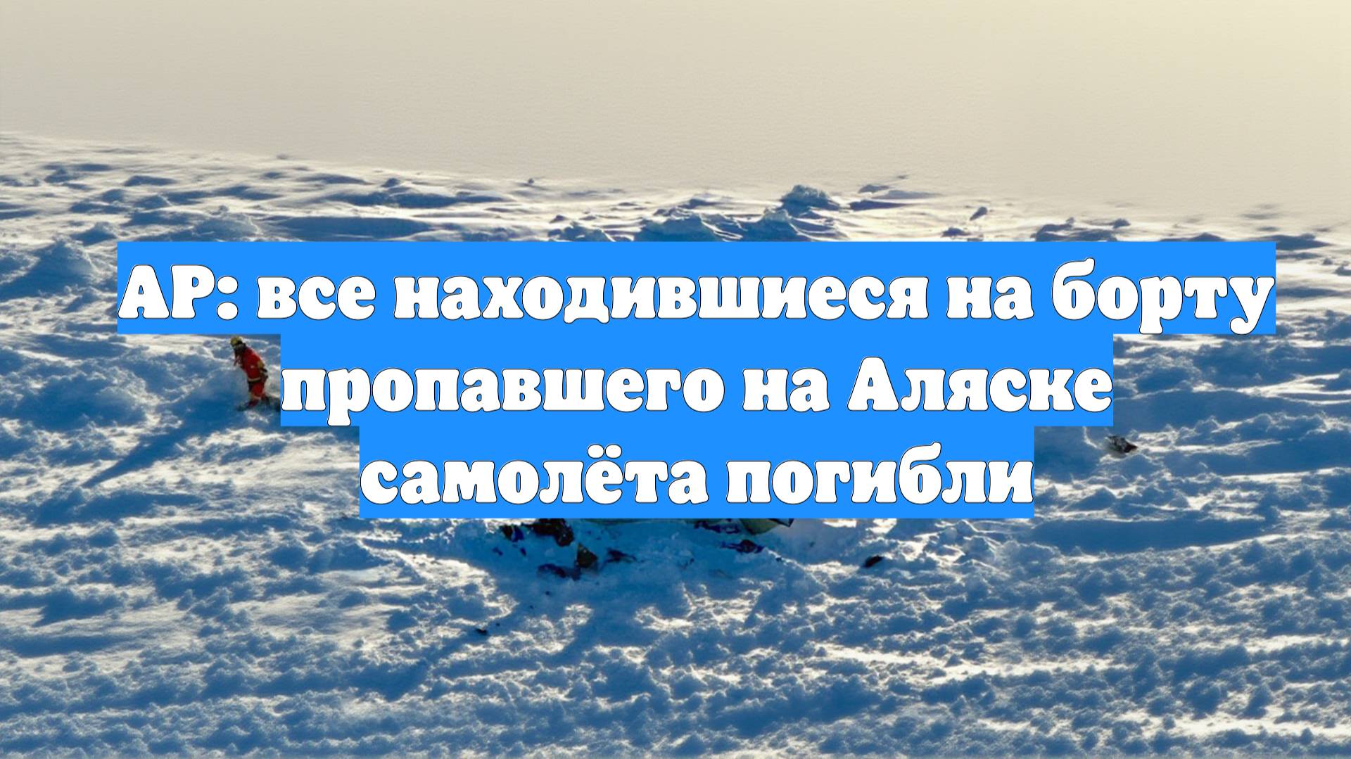 AP: все находившиеся на борту пропавшего на Аляске самолёта погибли
