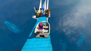 GTA 5 Bugs bunny & Daffy duck  Vs Aladdin, Genie, Jasmine Water Ragdolls & Funny Jumps fails ep.51