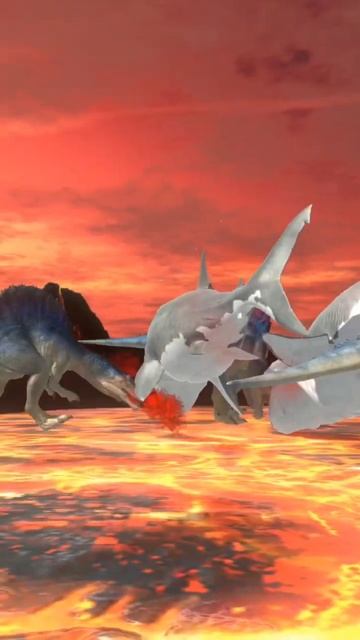 Megalodon vs dinosaurs spinosaurus #dinosaurbattles #arbs #jurassicworld #shorts смотреть онлайн