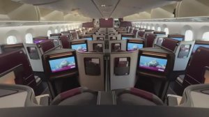 Qatar Airways (new) Business Class  Boeing 787-9 Dreamliner Frankfurt to Doha flight report