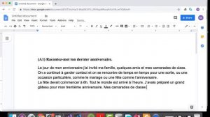 TCF TEF Preparation Level A1 - Part 10 - Racontez-moi ton dernier anniversaire.