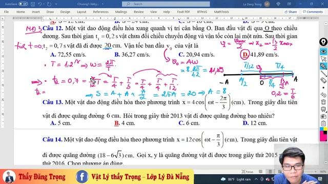 Vật Lý 12- Buổi 7- Sửa bài tập, Bài toán quãng đường và thời gian смотреть онлайн