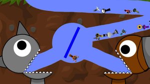 Sprunki против Грея и Брэда. Грей и Бруд едят Спрунки