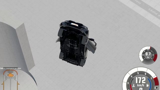 BMW M5  разрушение на автодроме