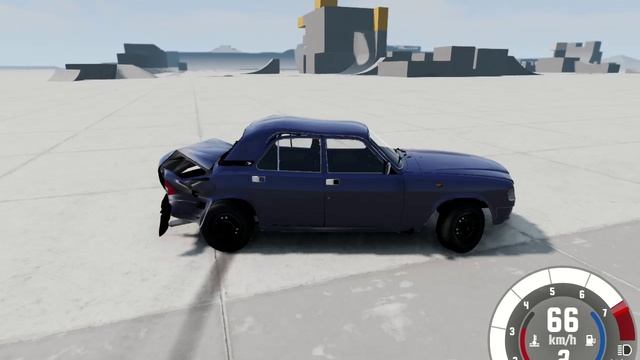 Волга ГАЗ 31. Разрушение на автодроме