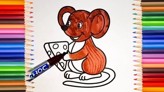 Rat Drawing, Painting, Coloring for Kids and Toddlers | Learn drawing#rat