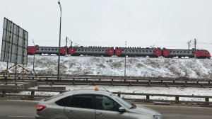 Электропоезд ЭП3Д-??? на перегоне Нижний Новгород Московский - Толоконцево