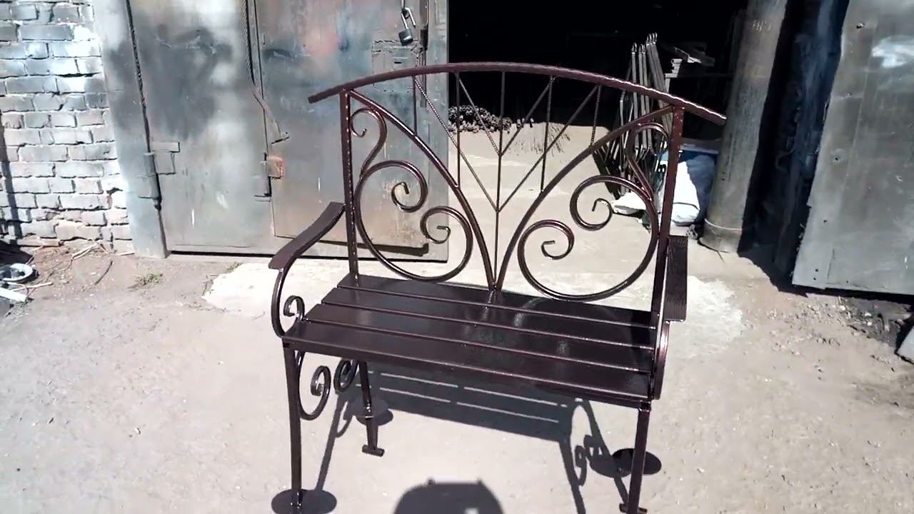 Скамейка металлическая для кладбище и огорода смотреть онлайн