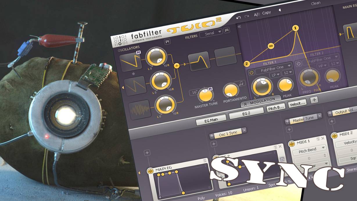 Синхроосциллятор Sawtooth применение в Psy Trance FabFilter Twin 2