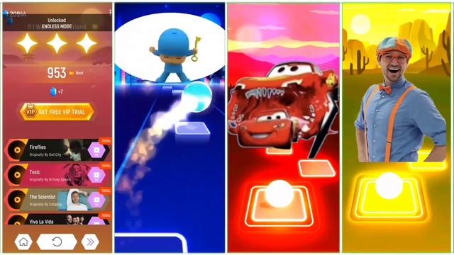 Baby Shark 🆚 Pocoyo 🆚 Funko Pop Marvel 🆚 Baby Shark | Tiles Hop EDM Rush Gameplay смотреть онлайн