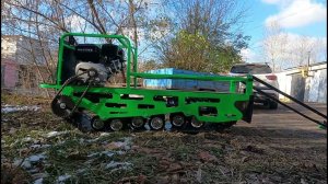 Мотобуксировщик своими руками на 380 гусенице Отправка в ХМАО,помощник помогал