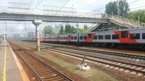 ЭС2Г-034 и ЭС2Г-026 Ласточка На станции Лихоборы