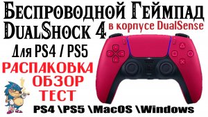 Беспроводной Геймпад для PS4 в Корпусе DualSense - Распаковка, Тест, Обзор