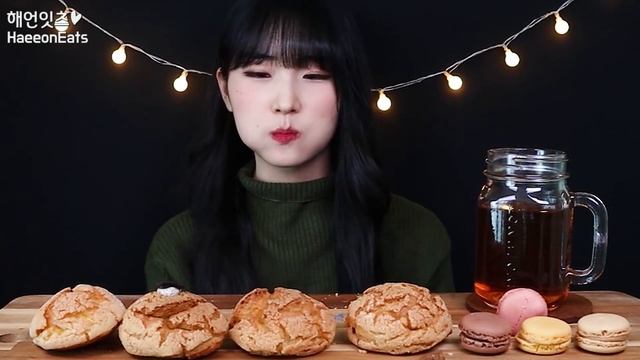 ASMR 리꼬슈 쿠키슈 디저트 먹방 MUKBANG CREAM BREAD & DESSERT EATING SOUNDS クリームパン デザート