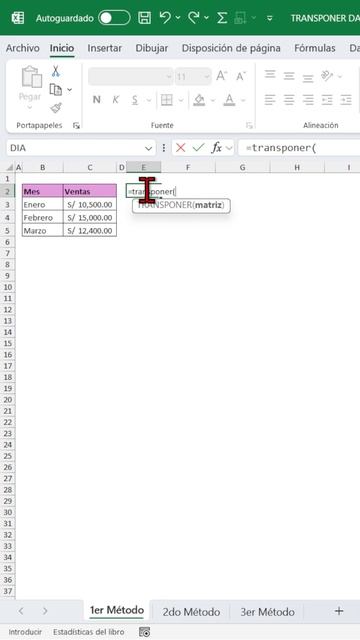 TRANSPONER datos utilizando una FÓRMULA #excel #microsoftexcel #excelavanzado смотреть онлайн