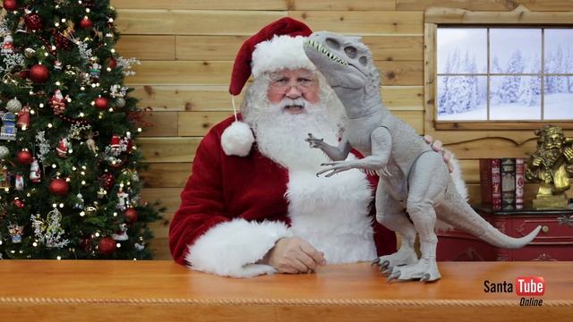 Toy Dinosaur Testing | Santa vs. Indominus Rex | Unboxing | Velociraptor Blue смотреть онлайн