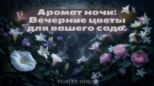 Аромат ночи: Вечерние цветы для вашего сада.💐