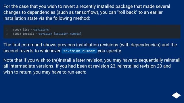 How do I revert to a previous package in Anaconda? смотреть онлайн