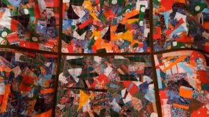 Нарядный ковер из лоскутов в технике Пицца.