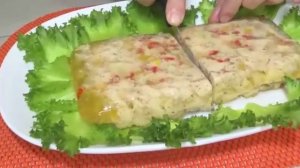 Закуска из КУРИНОГО филе ! Заменит ХОЛОДЕЦ! Мясная ЗАКУСКА в ЖЕЛЕ ! На Праздничный СТОЛ! Вкусно !