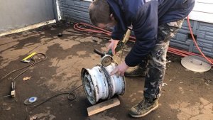 Печь-жаровня для казана своими руками из автомобильных дисков.