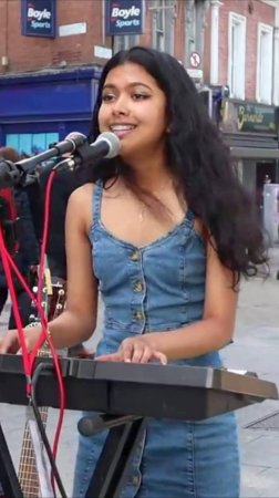 Blinding Lights on Grafton Street (Dublin City) #shorts Weeknd (cover) with Brinda Irani