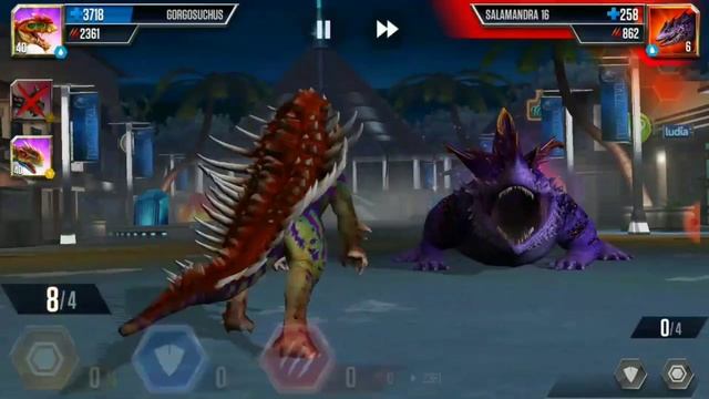 JURASSIC WORLD THE GAME salamandra 16 y fase de batalla 86 смотреть онлайн