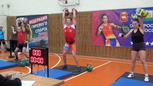 Плотников Вячеслав и Плотникова Юлия толчок и рывок гири