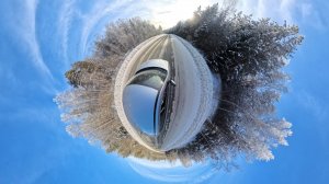 Тест камеры insta360 X4 загородный пейзаж (Mitsubishi ASX) под красивую музыку