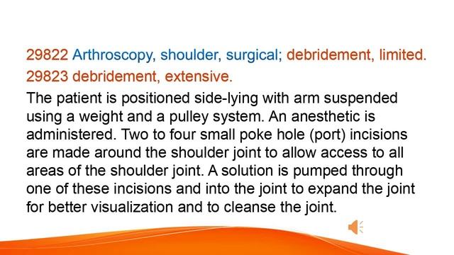 Arthroscopy shoulder CPT code - simplify medical coding