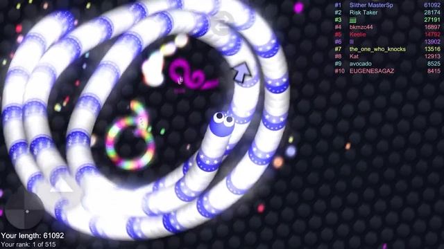 Slither.io A.I. 109,000+ Score Epic Slitherio Best Gameplay! #163