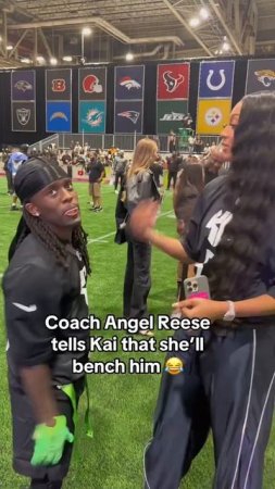 she said DO YOUR JOB  #kaicenat #angelreese #nfl #superbowl #flagfootball