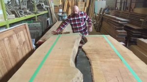 A Very Large Live Edge 'Floating' Dining Table.