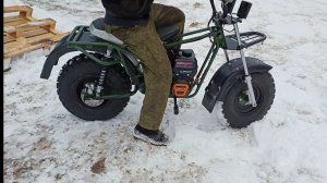 Первый выезд,валит как надо,самодельного мотоцикла с двигателем от мотоблока,своими руками(не скаут)