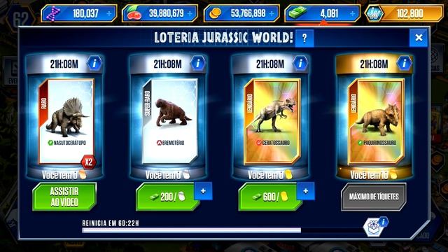 INCRÍVEL CONSEGUI 2 ANTARCTOPELTA! - Jurassic World - O Jogo - Ep 309 смотреть онлайн