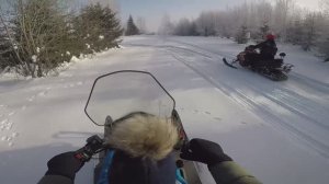 Семейный прохват на снегоходах в Калинино