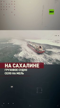 Иностранное грузовое судно село на мель в Сахалинской области