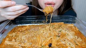 🔥/ASMR/ Острый Суп из Корейской Лапши/ Грибы Эноки/ Кимчи/ Фуджу/ Звуки Еды