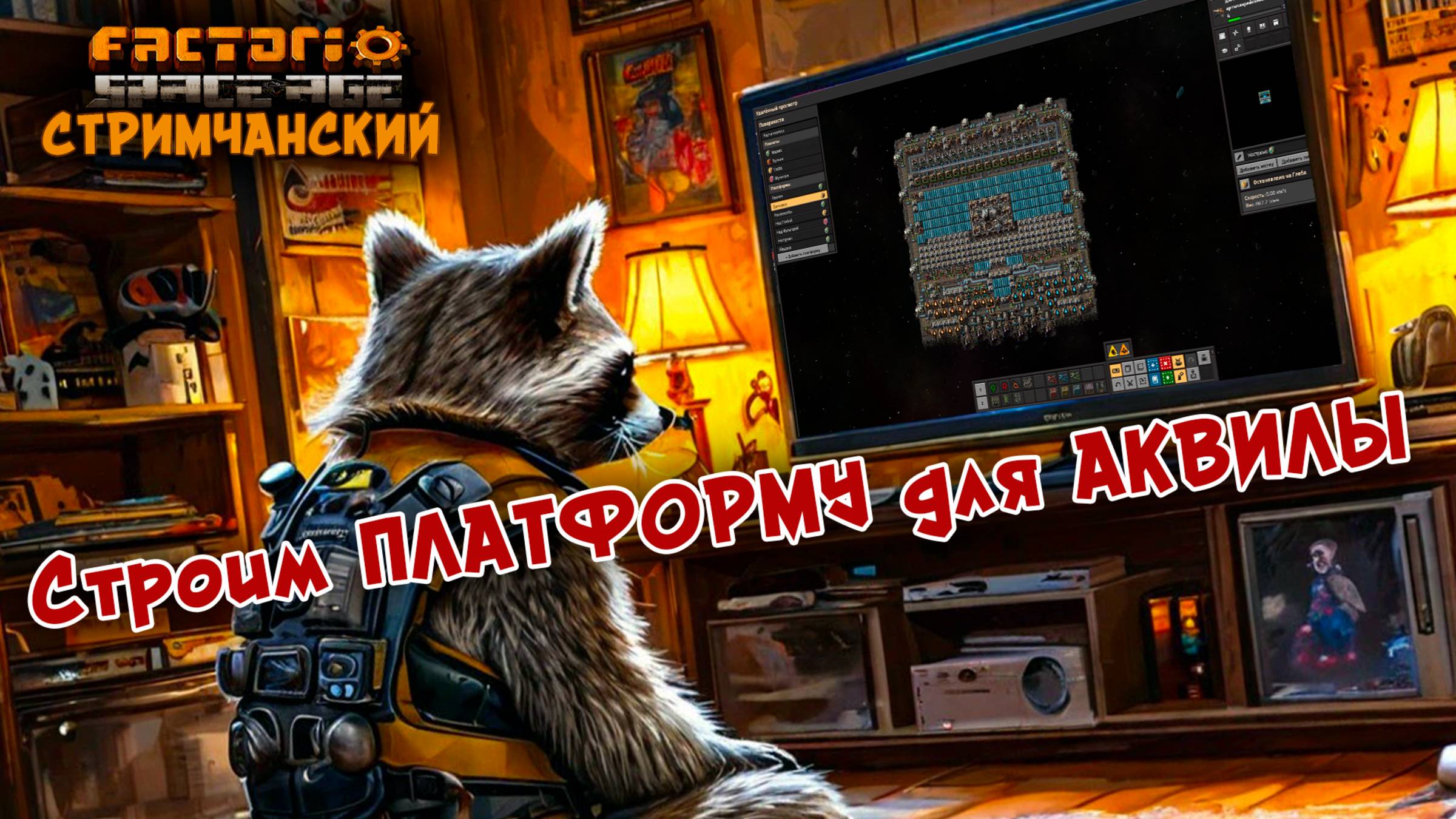 Строим ПЛАТФОРМУ для АКВИЛЫ ч.1| Factorio Space Age | Ламповый СТРИМЧАНСКИЙ