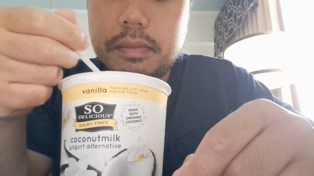 lofi ASMR Organic Coconut Vanilla Yoghurt🍶🥥 Eating Sounds, NO TALKING + [ENG Subtitles]