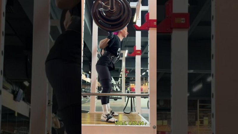 Присед 100 кг , собственный вес до 50 кг #sports #спортивная #gymgirl #motivation  #пауэрлифтинг