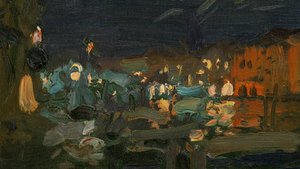 Вечерние огни (I) под Гимнопедию №1 Эрика Сати. Картины Бато Дугаржапова